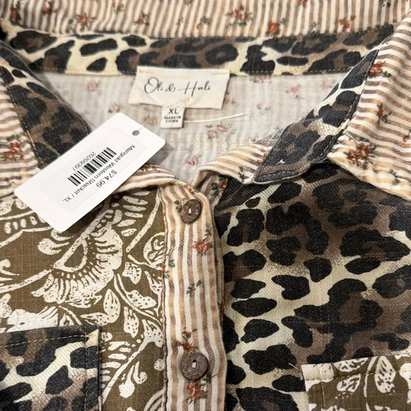 Oli & Hali Brown Patterned Blouse - Picture 2 of 2